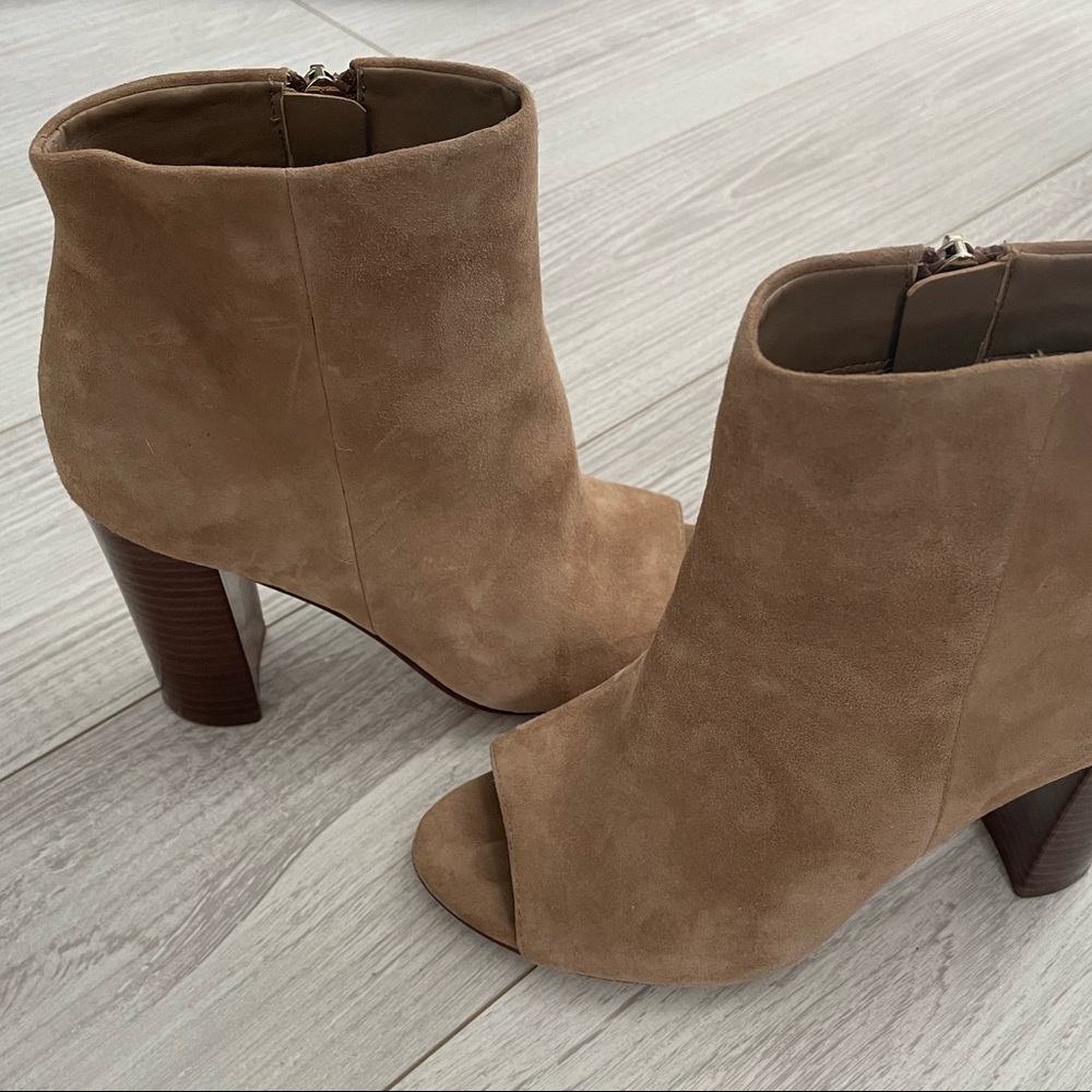 Sam Edelman Yarin Open Toe Suede Booties